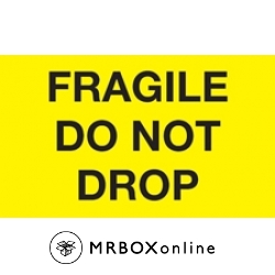 3x5 Fragile Do Not Drop Yellow